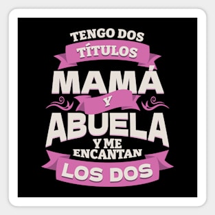 Abuelita Y Mama Regalo de Bautizo Para Abuela Quote Art Magnet